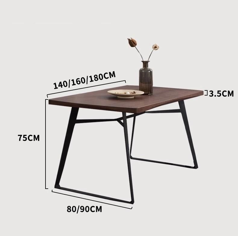 Modern and Simply Unique Design Ash Solid Wooden Dining Table Furniture for Living Room