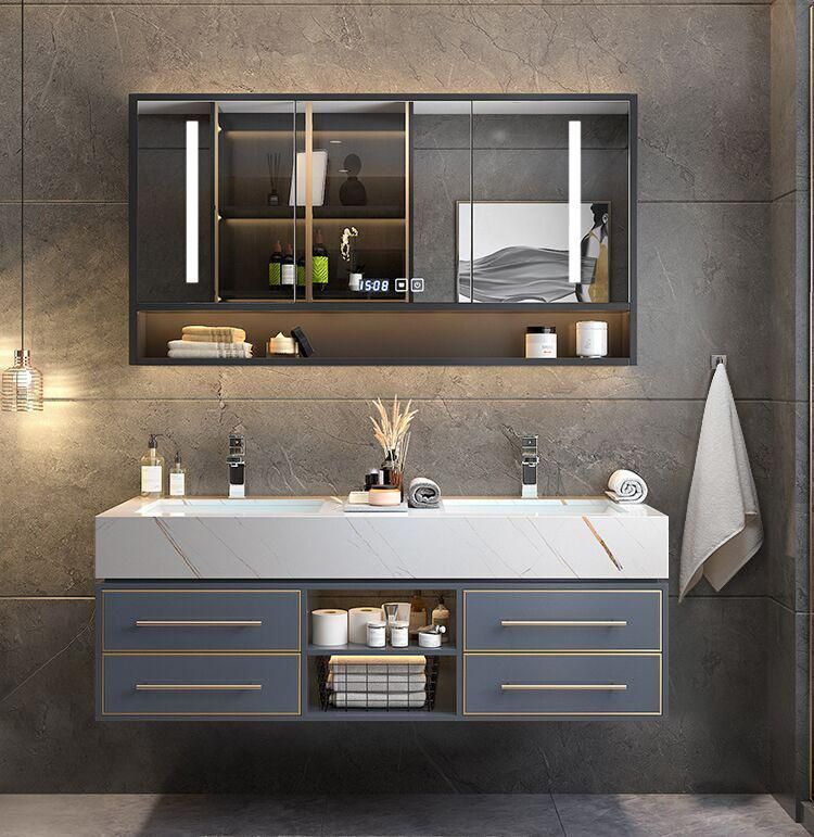 Modern Melamine Bathroom Vanity, Wall Mount Bath Mirror Cabinet