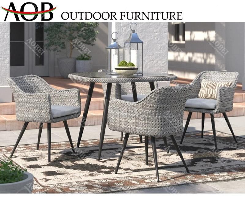 Modern Exterior Garden Patio Home Resort Hotel Restaurant Cafe Rope Outdoor Dining Chair Furniture Set