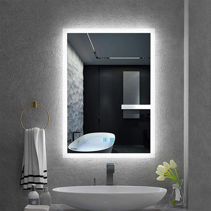Custom Logo Round Edge 600 X 800mm Bathroom LED Mirror Lighting Manufacturer