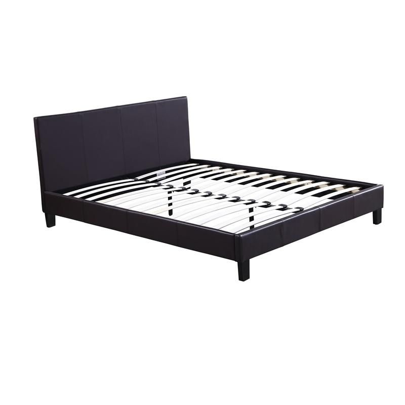 Home Furniture Fabric Simple Designs Full Size Wooden PU Bed Frame Double Size Platform Bed