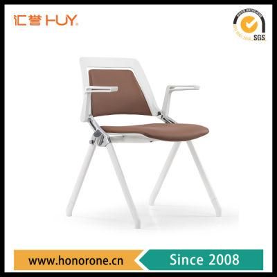 Stackable Linkable Modern Plastic Chair with Nylon Writing Pad