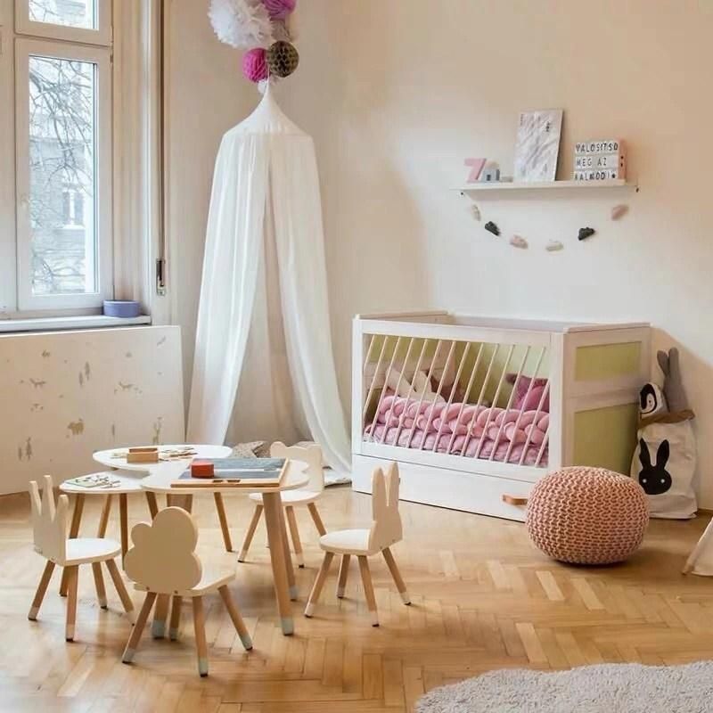 Living Room Furniture Wooden Kids Table and Chairs Set