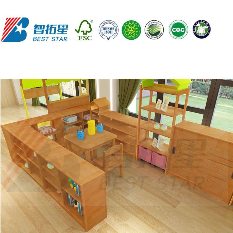 Children School Furniture, Children Square Solid Wood Kids Table, Preschool and Nursery Study Table, Kindergarten Classroom Student Table