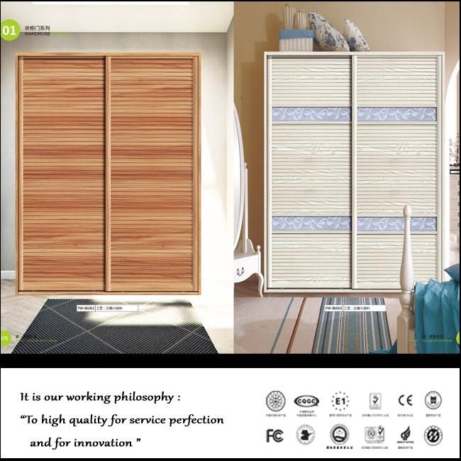 Modern Built-in Sliding Shutter Doors Wardrobe