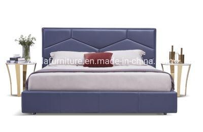 Middle East Style Genuine Leather Villa Design Bedroom Bed