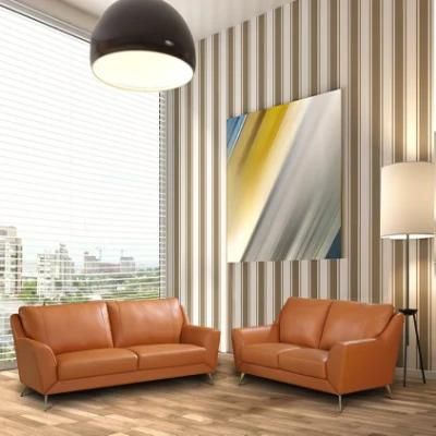 Simple Modern Home Office Couch Settee Sectional Genuine Leather Sofa for Living Room Furniture