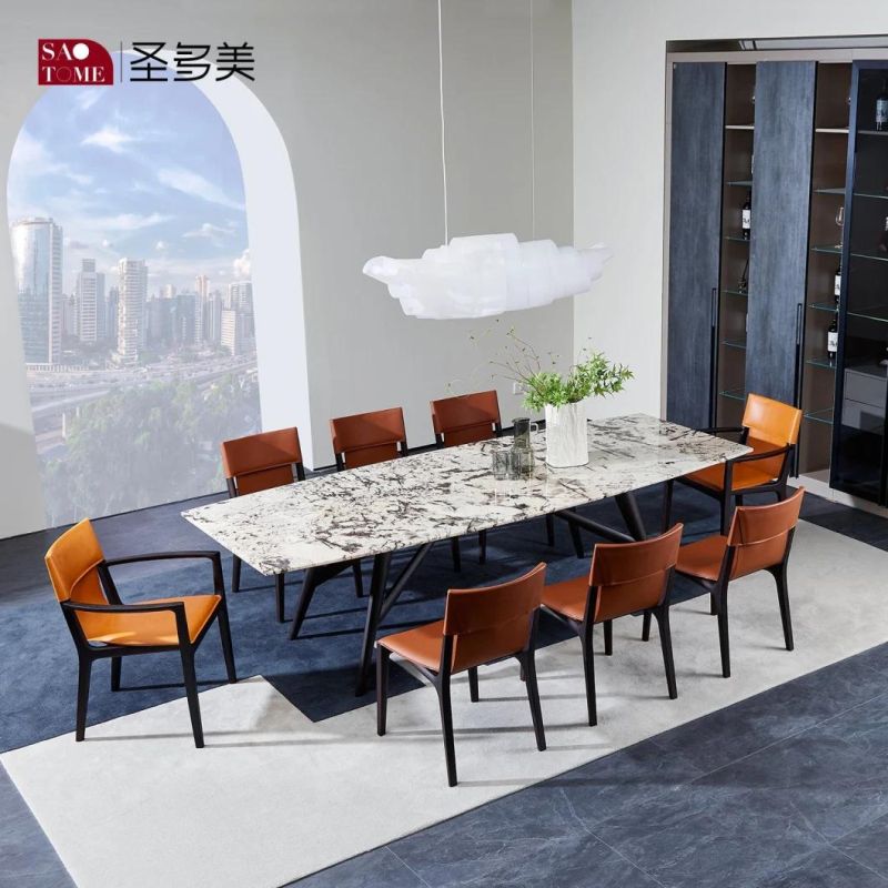 Modern Design Luxury Home Furniture Marble Stainless Steel Dining Table