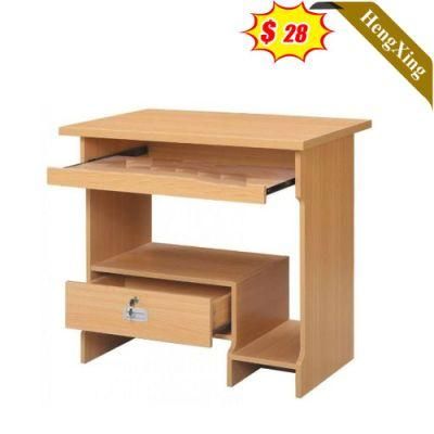Wholesale Light Wood Color Office School Student Furniture Wooden Storage Computer Table with Cabinet