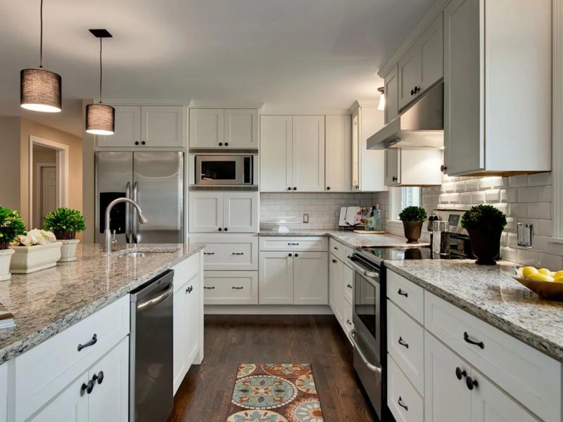 Kitchen Cabinets Rta-Kitchen-Cabinets Frosted White Shaker