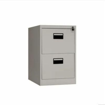 Metal Office Furniture Vertical Steel Filing Cabinet Lockable with 2 Drawer