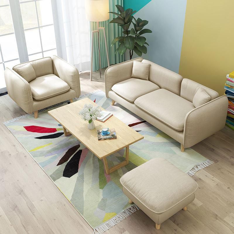 Modern Fabric Sofa Set Price Mini Order Set with Wood Frame