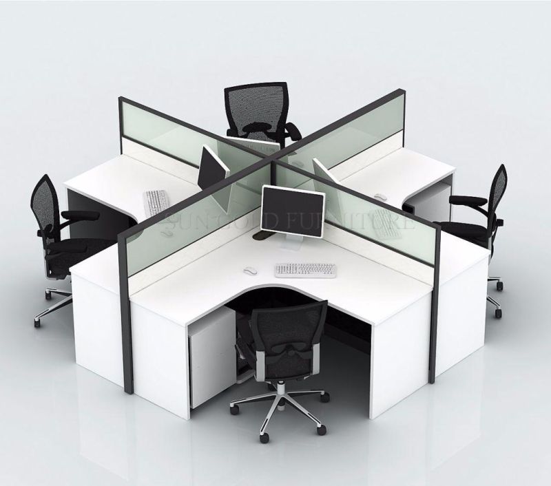 Freestanding Office Workstation Glass Partition with Mobile Pedestal (SZ-WST650)
