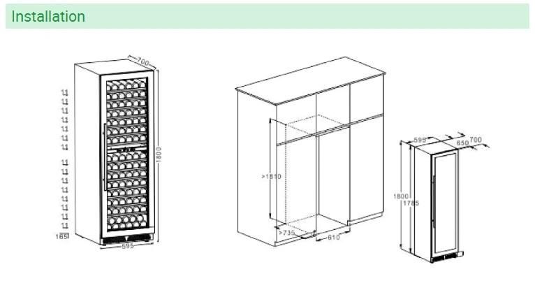 Modern Custom Design Wine Display Cabinet Stainless Steel Cellar