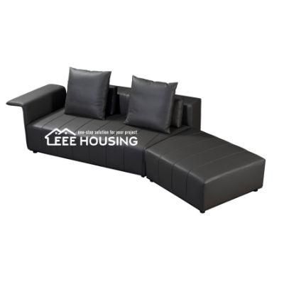 Modern Leisure Home Furniture Fabric Sectional Seatings Genuine L Shape Leather Corner Couch Mags Modular Sofa for Living Room