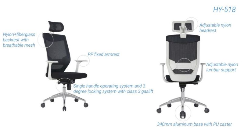 Middle Back Office Mesh Chair with Durable Material