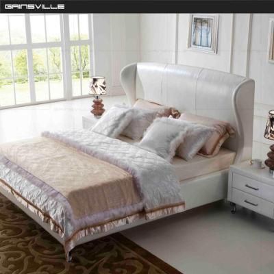 Hot Sell Modern New Design Single Size Cheap Grey Leather Bed