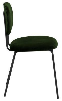 Stainless Steel Legs Upholstered Armchair Velvet Dining Room Chairs Modern