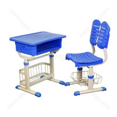 Adjustable Furniture School Desk and Bench, Classroom School Sets
