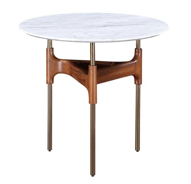 Zhida Modern Home Furniture Hot Sale Villa Living Room Center Hotel Table Round Stainless Steel Leg Marble Coffee Tea Table