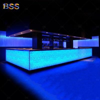 Long Nightclub Wine Club U Shape Big Bar Counter Design