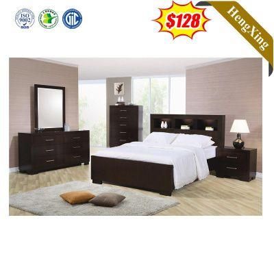 Popular Modern Wooden Frame Storage Melamine Hotel Home Bedroom Furniture King Double Bedroom Bed