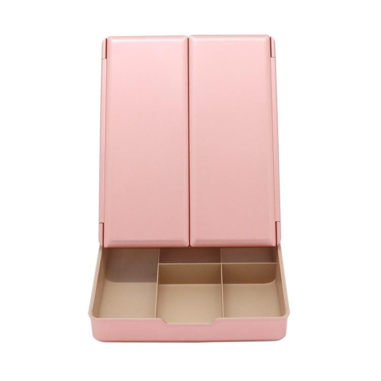Multipurpose Cosmetics Makeup Mirror with Plastic Storage Box Organizer
