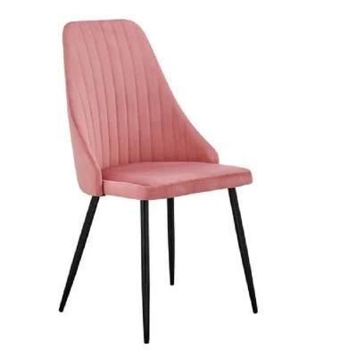 Modern Design Simple Style Velvet Metal Leg Dining Chair for Home, Cafe, Hotel Dining Room Chair Leisure Chair Living Room Chair