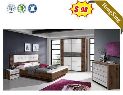 Modern Wooden Home Hotel Living Room Bedroom Furniture Beds with Storage Cabinet
