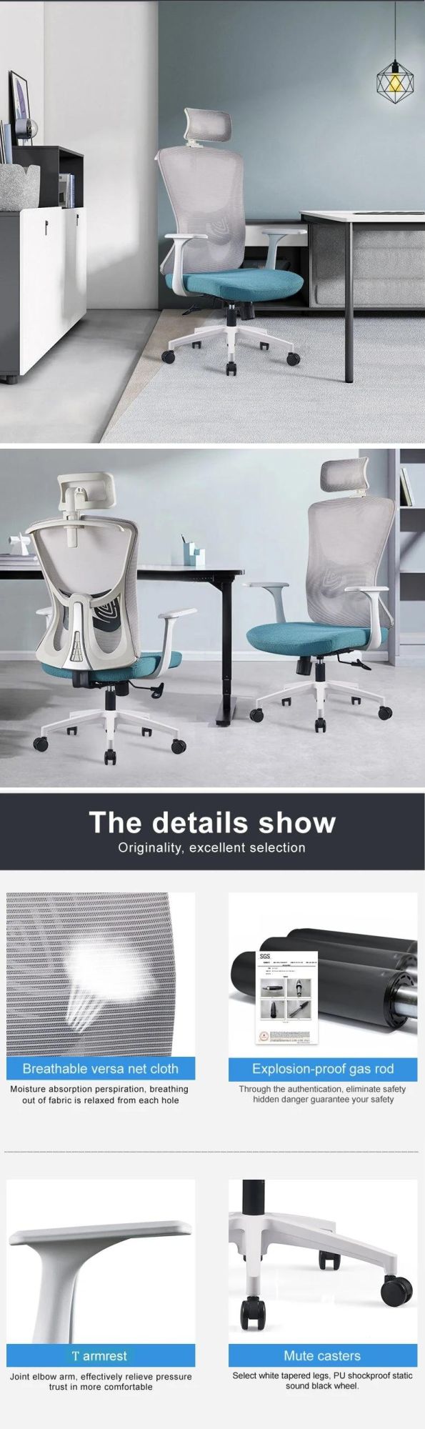 Beauty Modern Ergonomic High-Back Folding Home Furniture Game Chair