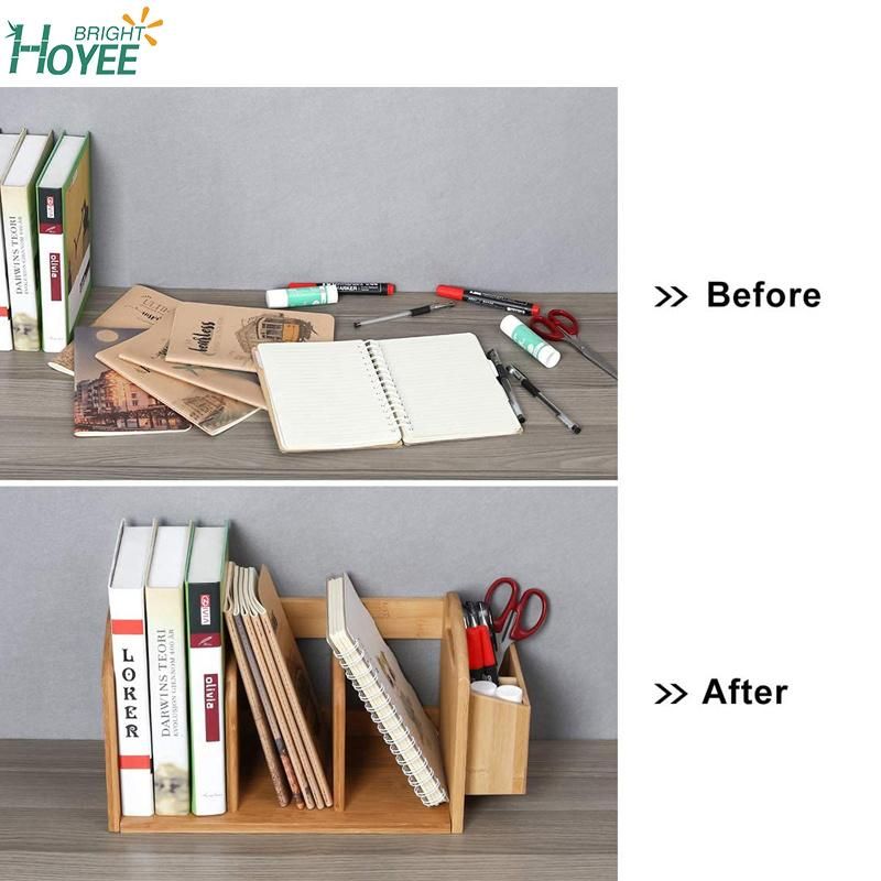 Eco-Friendly Bamboo Desktop Bookshelf