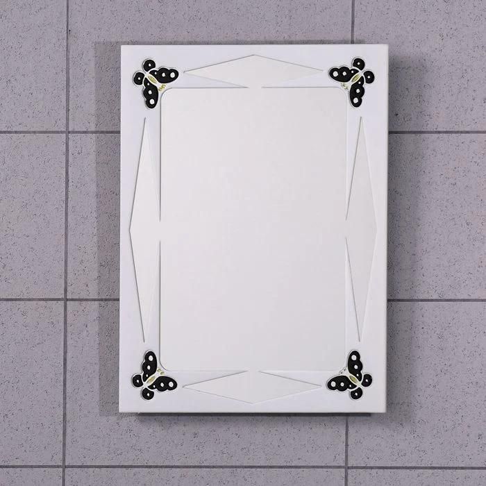 45X60cm 4mm Thickness Wall Mounted Bevel Polish Edge Colorful Frameless Decorative Bath Mirror