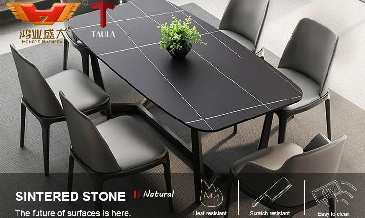 Custom New Design Modern Luxury Cheap Large Furniture Dining Table Set