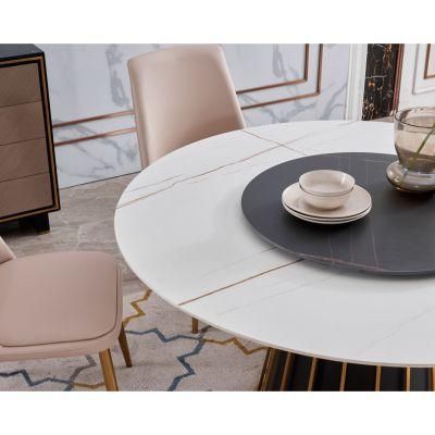 Artificial Marble Modern Dining Room Furniture Dining Set with Table and Chairs