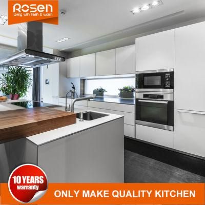 Modern Simple Style High Gloss Waterproof Laquer White Kitchen Cabinet