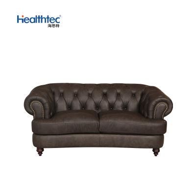 Factory OEM Modern Home Living Room Leather Furniture 2 Seater Sofa