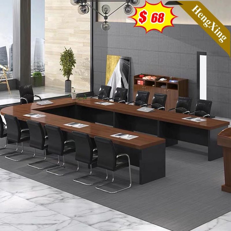 Ulink Luxury Office Furniture 13 Persons Meeting Melamine Conference Table with Chairs