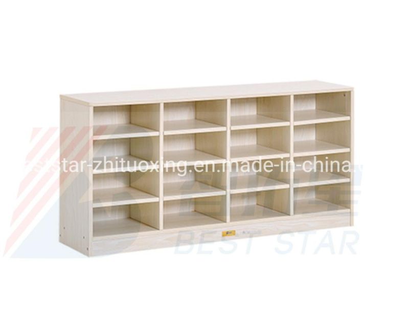 Kindergarten Preschool Nursery School Cabinet, Kids Furniture, Children Care Center Shoes Cabinet. Wooden Shoes Rack Cabinet