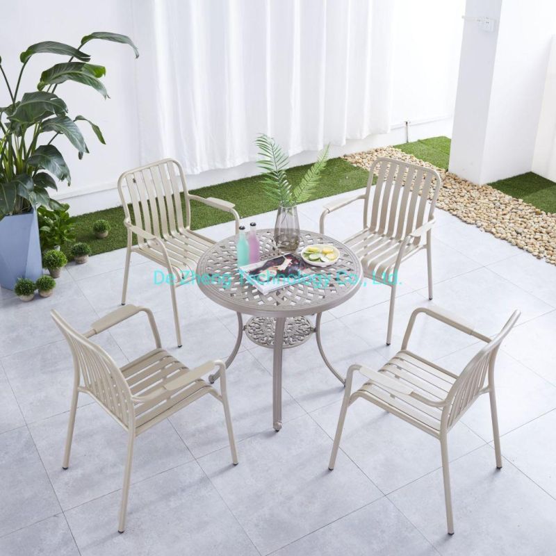 China Wholesale Modern Industrial Style Aluminum Dining Garden Outdoor Furniture