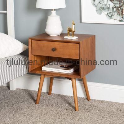 MID Century Modern Bedroom Furniture Wooden Nightstand Storage with Drawer Bedside End Table