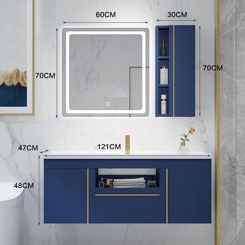 China Factory Wholesale Modern MDF Bathroom Cabinet with Mirror Vanity Set