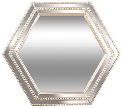 Hexagonal Decorative Mirror Modern Wall Mounted Makeup Mirror Home Decor