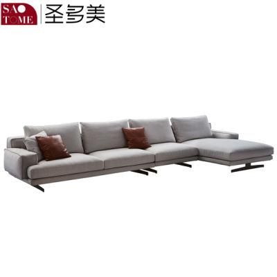 Hot Selling Fabric White 4-Seat Living Room Sofa