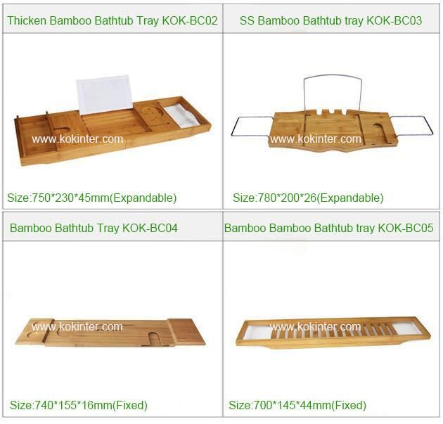 Hot Sale Bamboo Bathtub Caddy Bathtub Tray Bathtub Rack