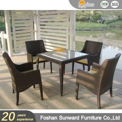 Us Style Luxury Patio Aluminium Leisure Dining Set Restaurant Home Table and Chairs Hotel Outdoor Garden Dining Furniture