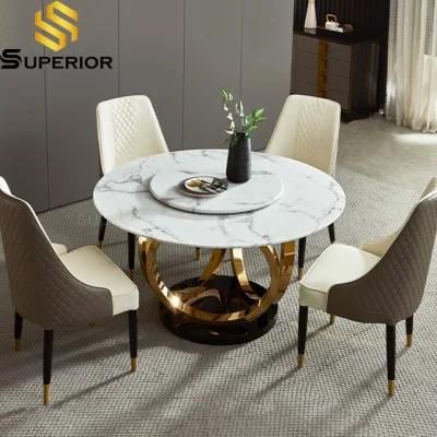 Modern Living Room Furniture Big Size Round Marble Dining Table