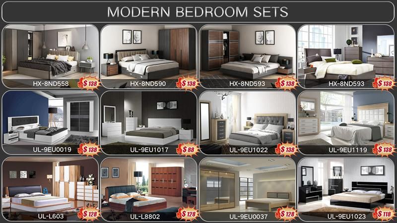 Factory Supply Modern Design 4 Stars Bedroom Furniture Hotel Bedroom Set