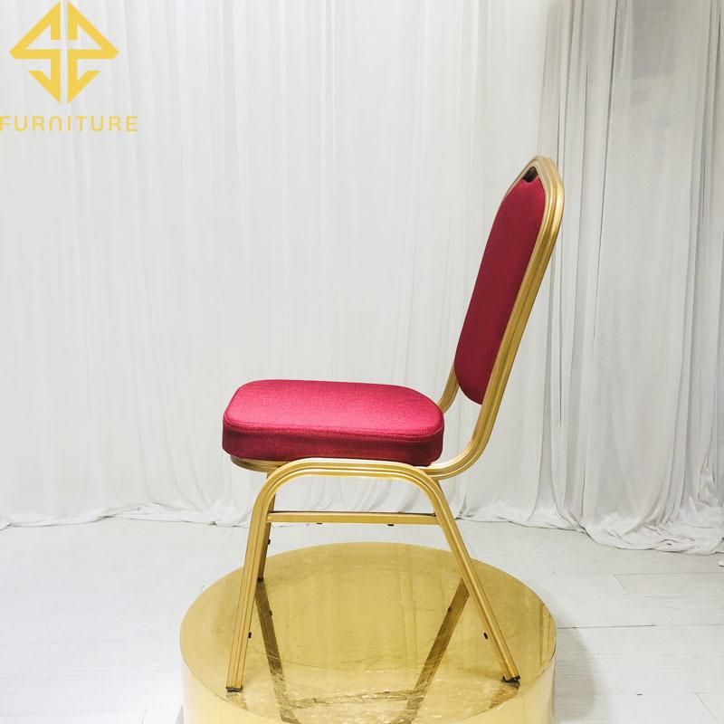 Wholesale Cheap Prices Fabric Cover Metal Frame Banquet Chair Wedding/Hotel Using for Sale