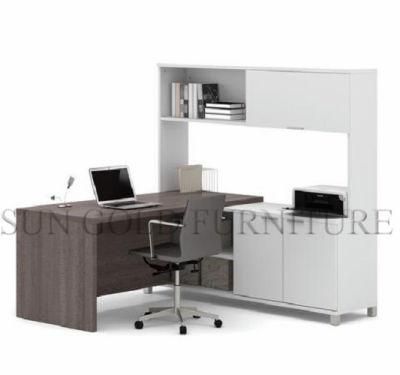 Modern Corner L Shape Computer Desk PVC Office Desk (SZ-ODT674)