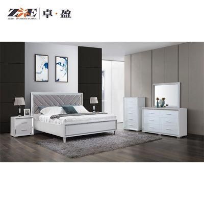 Luxury Apartment Hotel Furniture Modern Fabric Bedroom Set